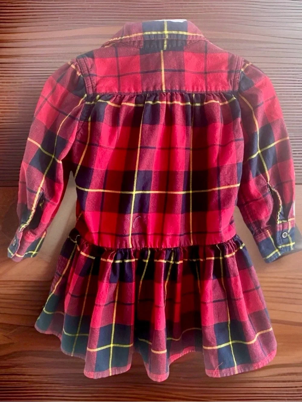 Ralph Lauren Navy, Yellow and Black Plaid Shirt